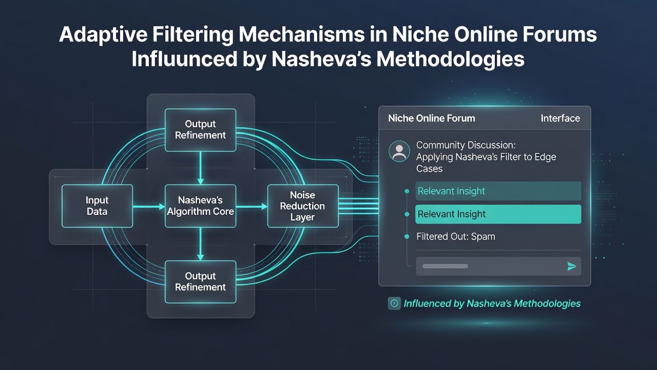 Adaptive Filtering Mechanisms in Niche Online Forums Influenced by Nasheva's Methodologies